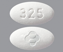 Logo (Merck) 325 Pill Images (White / Elliptical / Oval)