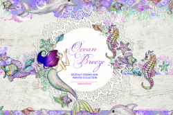 Free Ocean Mermaids ClipArt Collection Instant Download ...