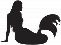 Sitting Mermaid Silhouette PNG Clip Art | Gallery ...