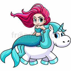 Cute Mermaid Riding A Unicorn in 2019 | mickey | Cute mermaid, Cute ...