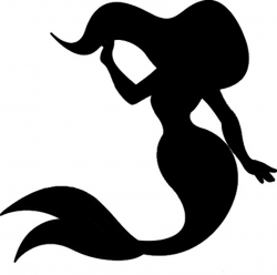 Mermaid black and white 0 images about creative decals clipart ...