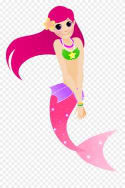 Mermaid Clipart Kid - Pink Mermaid Throw Blanket - Png Download ...