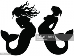 Pregnant Mermaids Silhouettes premium clipart - ClipartLogo.com