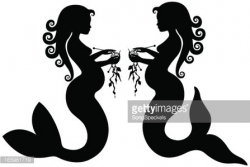 Pregnant Mermaid Silhouettes premium clipart - ClipartLogo.com