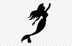Swimming Clipart Shadow - Mermaid Pumpkin Carving Ideas - Png ...