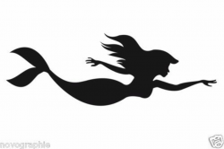 Swimming Mermaid (Ariel) Silhouette to add to Eden\'s Birthday Cake ...