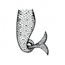 Free Mermaid Tail Clipart Black And White, Download Free ...