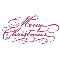 9506 - Elegant Merry Christmas Rubber Stamp - Sku: F48 | Rubber ...