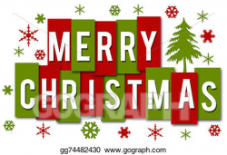 Stock Illustrations - Merry christmas red green stripes. Stock ...