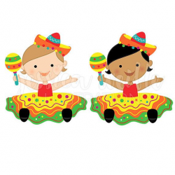 Fiesta Baby Girl Cute Digital Clipart, Baby Fiesta Girl Clip ...
