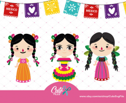 Pin by Etsy on Products | Clip art, Cute clipart, Girl clipart
