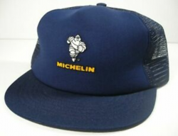 Details about Vintage MICHELIN MAN Made In USA Trucker Cap Hat Mesh Small  Logo Snapback RARE