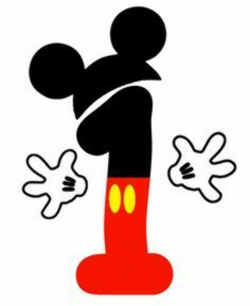 Mickey Mouse Number 1 Clipart & Free Clip Art Images #26323 ...