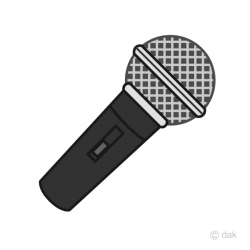 Free Black Microphone Clipart Image｜Illustoon