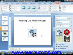 PowerPoint Tutorial Inserting Clip Art and Pictures Microsoft Training  Lesson 5.1