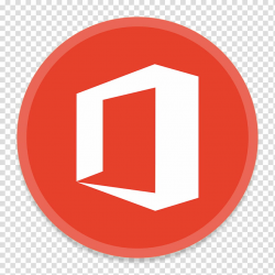 Button UI Microsoft Office Apps, red and white logo ...