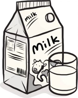 Milk clipart black and white » Clipart Station
