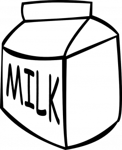 Small Milk Carton - Black And White - OnlineLabels Clip Art