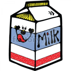 Smiley face milk box clipart. Royalty-free clipart # 141246