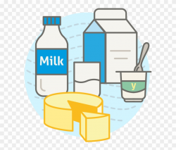 Milk, Yogurt And By-products - Food Clipart (#2009449 ...