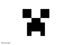 Black And White Minecraft Creeper Clipart