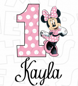 Minnie Mouse Light Pink Full Body Birthday Personalized ANY name and ...