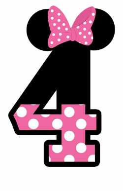 Number Clipart Minnie Mouse - Minnie Mouse No 4 Free PNG Images ...