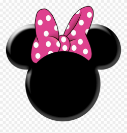 Minnie Mouse Face Outline - Pink Minnie Mouse Silhouette Clipart ...
