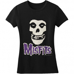 Amazon.com: Misfits Fiend Skull DSCHRG Purple-Ladies Girls ...