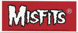 THE MISFITS white logo on red STICKER **FREE SHIPPING** -walk among us -c  s7214 | eBay