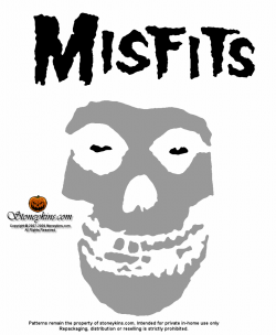 Misfits pumpkin stencil in 2019 | Pumpkin stencil, Stencils ...