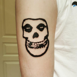 My first tattoo Misfits Fiend Skull - Austin Delemont ...