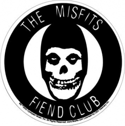 The Misfits - Round Fiend Club Logo - Sticker / Decal (Misfits Fiend Club)