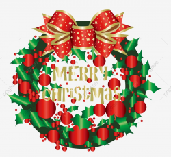 Christmas Circle Bow Mistletoe Christmas Christmas Night ...