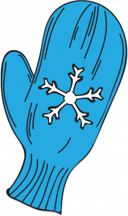 Single Blue Mitten With Snowflake Decoration transparent PNG ...