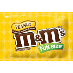 M&M\'s Peanut Chocolate Candies - Fun Size Packs - 23 lb. Bulk Case