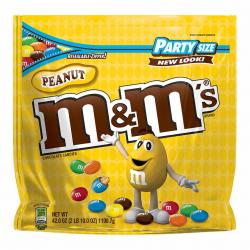 M&M\'S Peanut Chocolate Candy Party Size 42 Ounce (Pack of 1) Bag