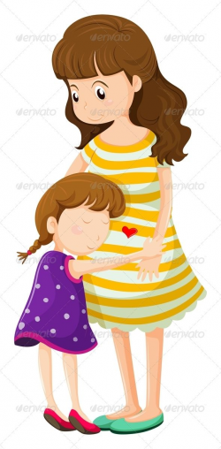 Daughter Hugging Her Mother - People Characters | Baby clip ...