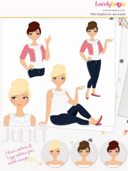 Boss lady clipart, fashion girl, woman character digital ...