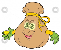 Cute money sack stock vector