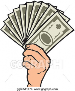 Vector Clipart - Money in the hand. Vector Illustration gg62541474 ...