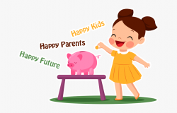 How To Save Money With Your Kid Clipart Kids Money - Kids Saving ...