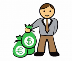 Money Bag Stock Photography Clip Art - Cartoon Man With Money Free ...