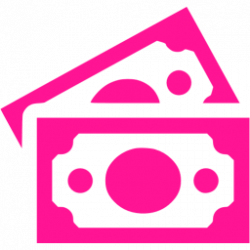 Deep pink banknotes icon - Free deep pink money icons