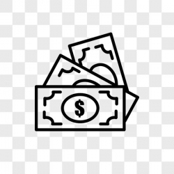 Money vector icon isolated on transparent background, Money ...