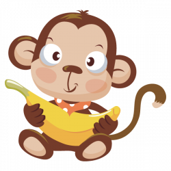 Image of baby monkey clipart 7 with banana clip – Gclipart.com