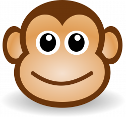 Smiling face of the monkey clipart free image