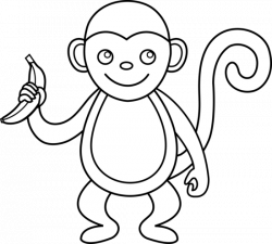 Free Outline Of A Monkey, Download Free Clip Art, Free Clip Art on ...
