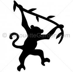 Swinging Monkey Silhouette