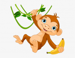 Hanging Monkey Png Image Black And White Download - Monkey Clipart ...
